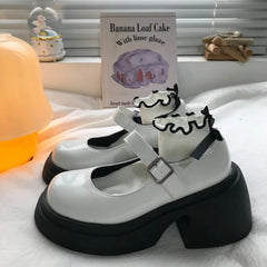Platform Mary Jane Shoes Shoes Thick Heels Trendy Street Lolita Shoes Round Toe Ankle Strap Pumps