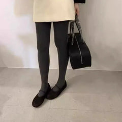 Round Toe Horsehair Ballet Flats Shoes Elastic Band Elegant Red Mary Janes Shallow Black Loafers