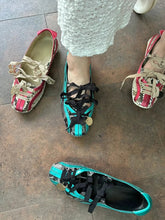 Lolita Square Toe Purple Flat Ballet Shoes Straps Bow Color Matching Mary Jane Shoes