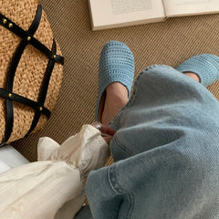 Breathable Hollow Out Mules Slippers Slip On Singbacks Shoes Casual Dress Slides