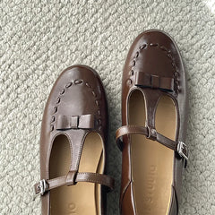 Pointed Toe Buckle Strap Flat Shoes Roman Retro Solid Color Casual Shallow Mouth Flats Comfy Soft Flat Shoes