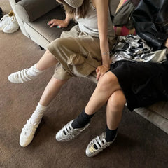 Shoes Soft Sole Comfortable Hollow White Shoes with Velcro Lightweight Mary Jane Flats Comfortable Loafers Shoes Fashion