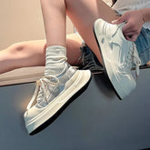 Casual Shoes Big Head Thick Bottom Lace-up Sneakers Versatile Street Style Shoes Tenis Feminino