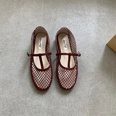 Cosy Mesh Heels Flat Shoes Round Toe Buckle Strap Casual Outdoor Dress Sandals