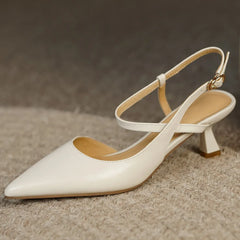 genuine leather thin high heel pointed toe ankle strap pumps elegant evening dress sandals shoes