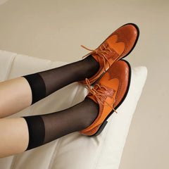 Shoes British Style Low Heels Oxfords Modis Casual Sneakers All-Match Mixed Colors Preppy
