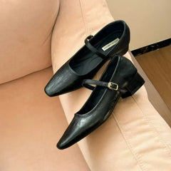 slip-on flats square toe elegant slim daily shoes