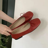 Flats Soft Leather Eelgant Brand Round Toe Shallow Slip On Casual Ballet Shoes