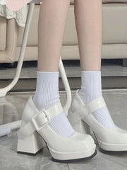 Platform Heels Round Toe High-Heeled Shoes Sandals Pump Latest Beige Straps African Crossdressers C
