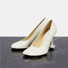 Star style Square toe Soft Leather Office Lady Stiletto High heels Party