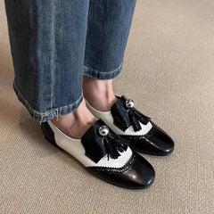 Flats Loafers Shoes Casual Mary Jane Dress Walking Pu Leather Lolitas Round-toed Shoes