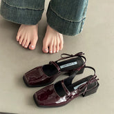 Cover Toe Sandals Ankle Buckle Party Dress Singbacks Mules Shoes Zapatos De Mujer