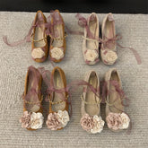 Shoes Woman Flats Modis Elegant Dress On Heels Floral Mary Janes Flower Shoes Heels