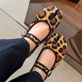 Mary Jane Horsehair Loafers Single Shoes Flats Woman Flats Street Shoes