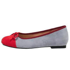 Suede Ballet Flats Cute Bow Decorated Loafers Elegant Mary Jane Shoes