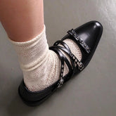 Roman Style Pointed Toe Shoes Mid Heels Rivet Single Shoes Elegant Versatile