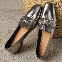 sheepskin slip-on flats elegant high quality soft comfortable daily slim ballet flats shoes