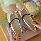 Yellow Brand Flats Round Toe Shallow Slip On Casual Ballet Shoes Soft Leather Eelgant Balle Shoes Mujer