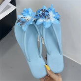 Design Camouflage Flower Low Flat Heels Slippers Clip Toe Casual Outdoors Beach Flip Flops Shoes