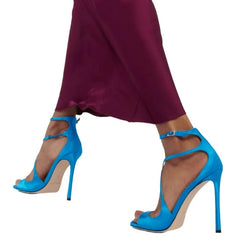 High-quality Hollow Slim High Heel Fish Mouth Sandals