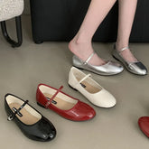 Footwear Shallow Flats With Shoes Round Toe Buckle Strap Flats Mary Janes Lolita Shoes