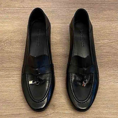 Classicial British Style Loafers Trendy Casual Office Work Shoes Retro Solid Color Soft Soled Lady Pumps