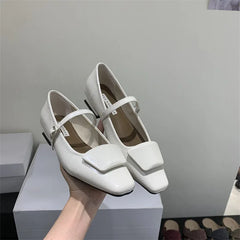 Shoes Heels Casual Sneakers Flats Square Toe Modis Clogs Platform On Heels Dress Retro Comfortable Ne