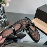 Casual Comfort Flat Mary Jane Single Shoes European and American Rivet Buckle Shoes Dance Shoes