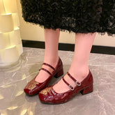 Lolita Mary Jane Shoes Causal Formal Versatile High Heel Shoes Wedding Party Elegant Dress Pumps