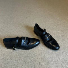 Leather Shoes Genuine Leather Low-heel Shoes Buckle Mary Jane Shoes's