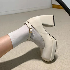 Black Platform Pumps