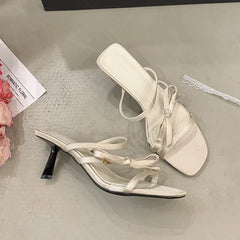Slip Thin Heels Shoes In Butterfly-Knot High Heels Pumps Shoes