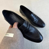 Versatile Pumps Retro Casual Loafers Men's Round Toe Office Work Shoes Zapatillas