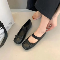 Bow-bottom Ballet Shoes Dance Shoes French Mary Jane Shoes in 2024