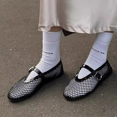Hollow Out Flat Mary Jane Shoes Comfort Soft Sole Slip On Outdoors Party