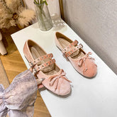 silver glitter ballet flats round toe riband cross-tied bow ballerina shoes crystal wedding bridesmaid flats shoes size 43