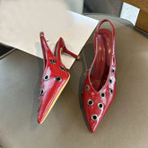 Big Size 43 Metal Heels Shoes In Pointed Toe Footwear Party Thin High Heels Shoes