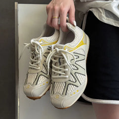 Sneakers Breathable Lace Up Running Shoes Outside Soft Soled Lightweight Comfortable Sneakers