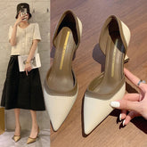 High-heeled Slippers Elegant Pointy High-heeled Mule Party Ball Shoes Shoes