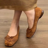 Novelty Bowknot Design Low Heel Pumps Comfortable Square Toe Lightweight Shoes
