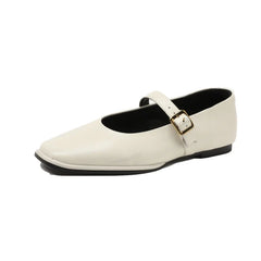 Shoes Genuine Leather Ballet Shoes Buckle Mary Jane Shoes's