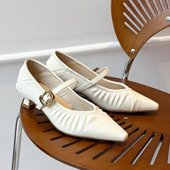 Pointed Toe High Heels Mary Jane Shoes Sandals Dress Shallow Mujer Zapatos