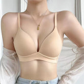 3Pcs Set Seamless Bras For Non-wire Glossy Underwear Push Up Bra Without Steel Ring 3/4 Cup Comfort Lingerie