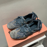 Retro Faded Denim Ballet Flat Bot Tie Design Single Shoes Korea