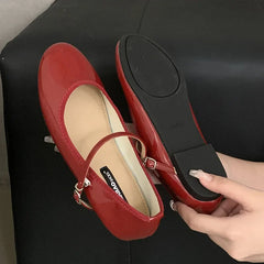 Footwear Shallow Flats With Shoes Round Toe Buckle Strap Flats Mary Janes Lolita Shoes