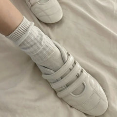Shoes Soft Sole Comfortable Hollow White Shoes with Velcro Lightweight Mary Jane Flats Comfortable Loafers Shoes Fashion
