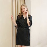 Solid Color Lace Patchwork Pajama