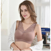 V Neck Lace Bras For Brassiere Push Up Padded Bra