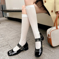 Sweet Patent Leather Buckle Strap Mary Jane Shoes Round Toe Dress Pumps Shoes Brand High Heels