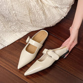 French Style Low Heel Square Mary Jane Shoes Shoes Slippers Retro Small Leather Shoes